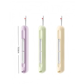 Bepisof 3Pack 2in1 Needle Threader Seam Ripper, Automatic Needle Threader Quilting Supplies Sewing Kit, Quick Sewing Machine Loop Needle Threaders for Hand Sewin