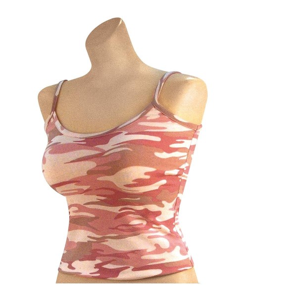 Rothco Women's Casual Tank Top, Baby Pink Camo, Small