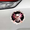 Bubbles - Axolotl Decal - Wall Hole Sticker with 3D
