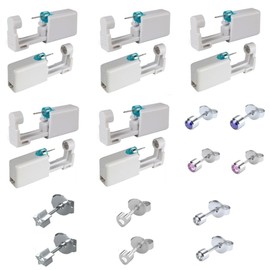 Ear Piercing Gun Kit, Safety Ear Piercing Kit 10 Pack, CuiCanfla Self Ear Piercing Gun Ear Piercing Kit No Pain Safety Ear Piercing Gun Kit Tool with Earring Studs