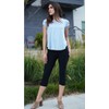 Solid Capri Super Soft Leggings, Navy/Black, L-XXL
