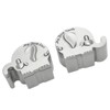 2 Pack Small Keepsake Box Elephant Shape Storage Container Metal