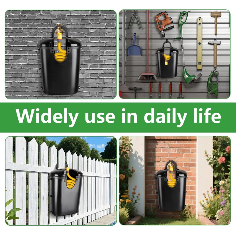 MUIEGUDO Courtyard Hose boxes, garden hoses Box。Black