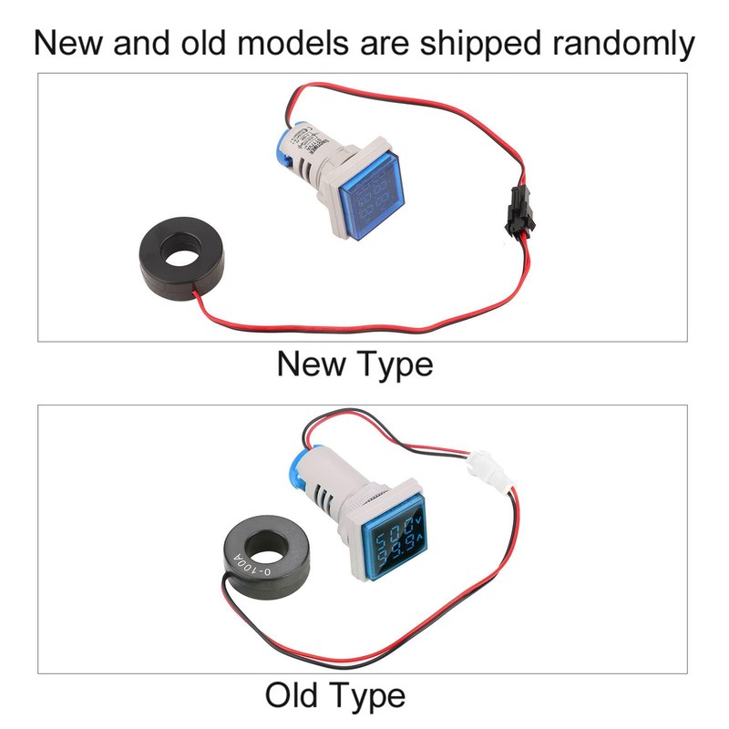 LED Digital Display, Voltage Tester 60-500V 0-100A AC Volt, Volt