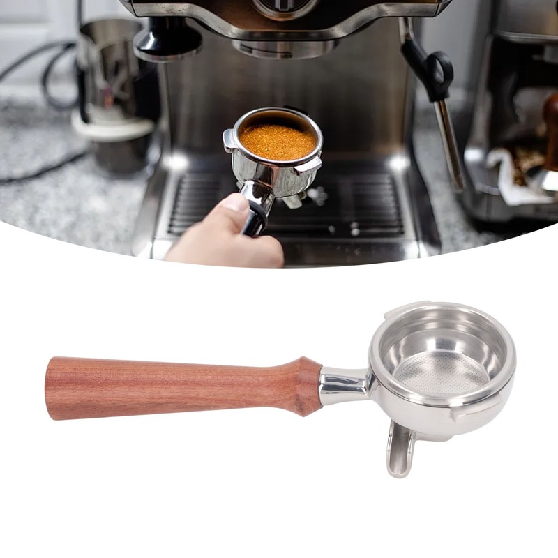 58mm Double Spouts Portafilter for Nuova Coffee Machines Stainless Steel