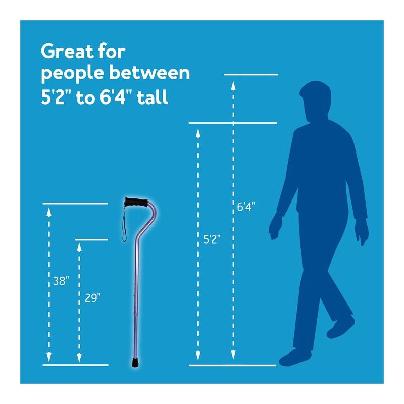 Carex Walking Cane with Soft Cushioned Handle - Adjustable Walking