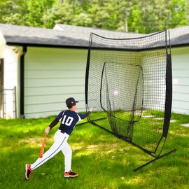 SNKOURIN 7x7' Baseball Softball Practice Net, Portable Softball & Baseball Net for Hitting and Pitching, Baseball Softball Net w/Carry Bag for Adult Sport,Youth Practice