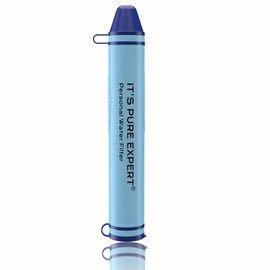 Straw Water Filter, Personal Water Filter for Camping, Travel, Hiking, Survival, Emergency preparedness, Lightweight