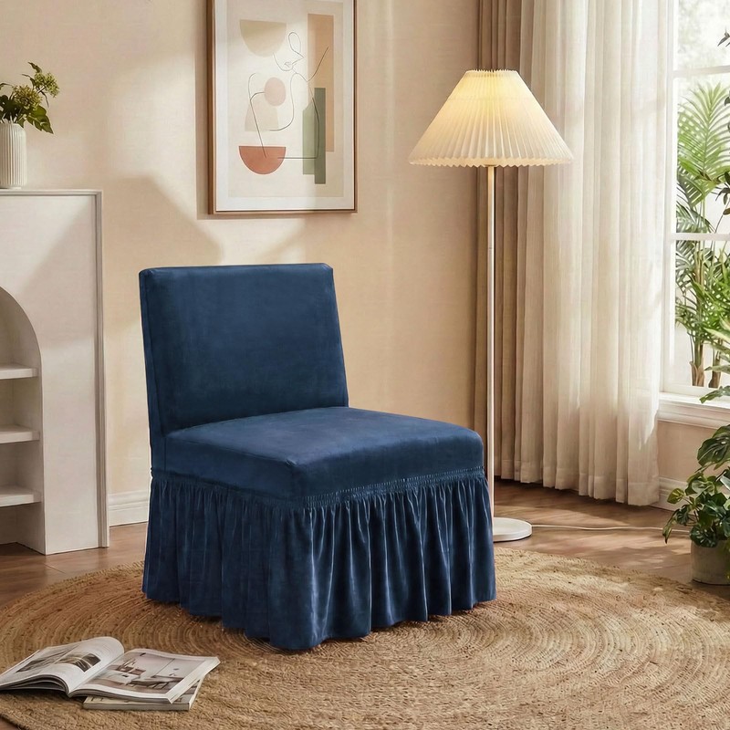 Armless Chair Cover Dorm Accent Chair Cover Chair Slipcovers with