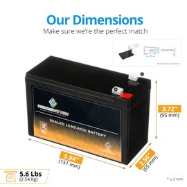 UPG BATTERY APC ES500, ES550, LS500 , RBC110, RBC2 12V 8AH - UB1280