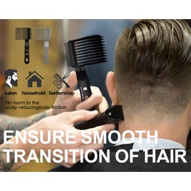 2 Pcs Black/Gray Gradient Comb Tools, Gradient Hair Comb, Suitable for All Hair Clippers, DLIOJHL Professional Hair Clipper Gradient Comb, Suitable for Salon and Home Use