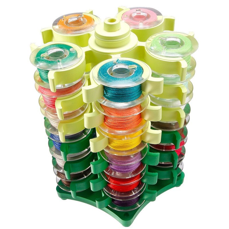 Clover Stack n Store Bobbin Tower, Elastomer, Green, 1 (package