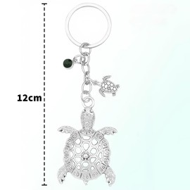 ZWWOGE Sea Turtles Keychain, Metal Backpack Keychain, Cute Turtle Handbags Charms Purse Car Pendant Key Chain Accessories for Men and Women, a