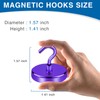 LOVIMAG Cruise Ship Essentials, 150Lbs Magnetic Hooks Heavy Duty, Purple