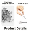 pson 600PCS 4mm Diameter Stainless Steel Earring Posts, Flat Pad
