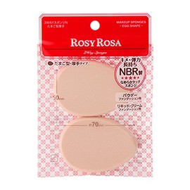 Rosy Rosa 2-Way Sponge, Pack of 2, Egg-Shaped, Thick