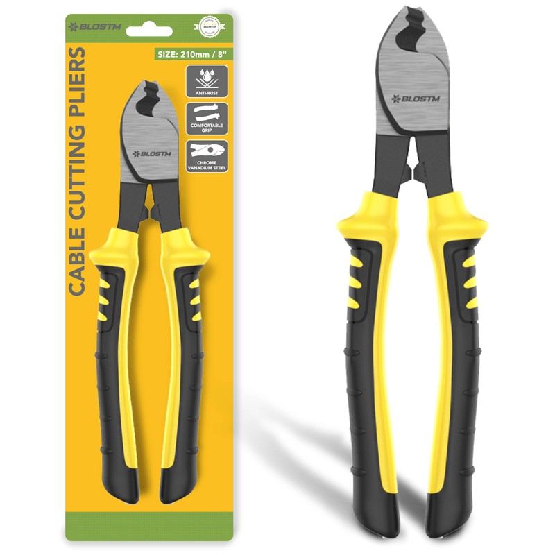 BLOSTM 8-inch Cable Cutting Pliers - 2-in-1 Wire Cutter &