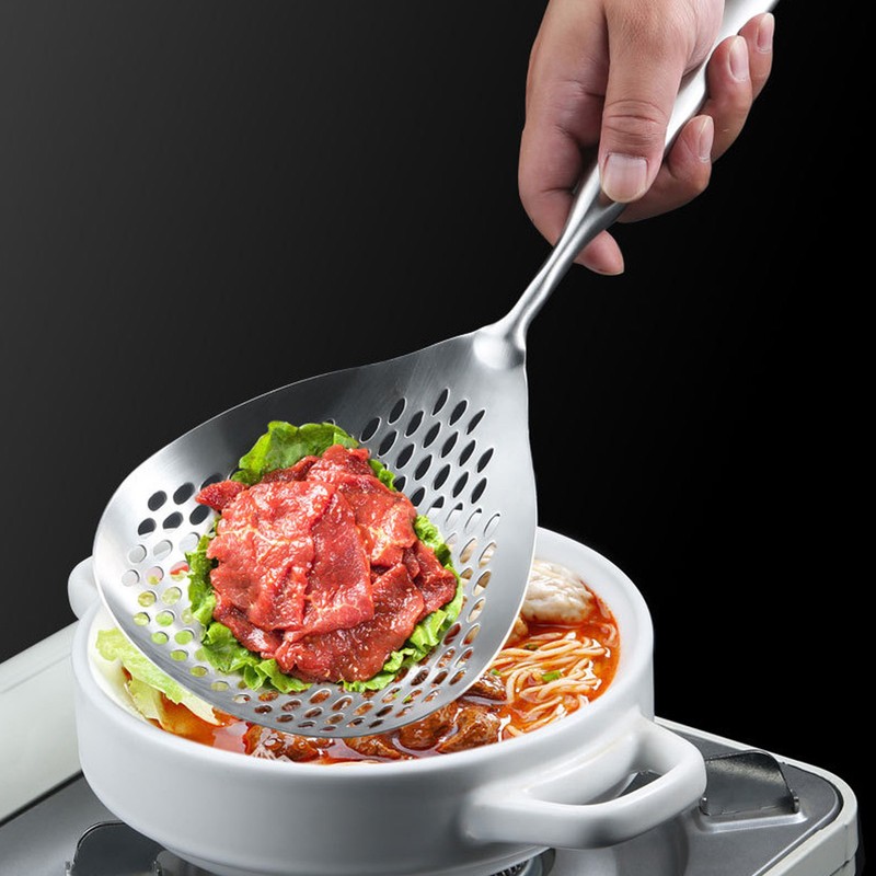 Kitchen Strainer Spoon Stainless Steel Straining Spoon Ladle Spider Strainer