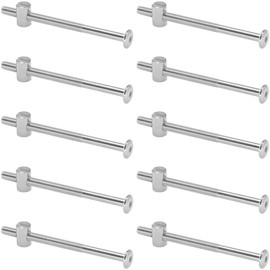 10 Sets of Furniture Connector Bolts and Barrel Nuts,Bed Bolt and Nut Kit (M6×90mm)