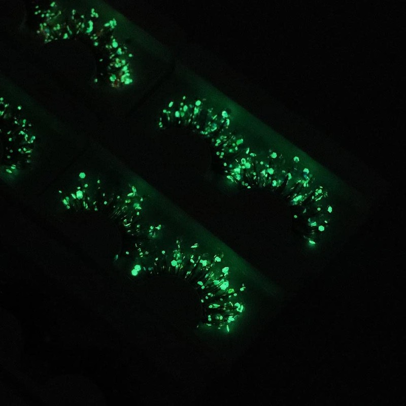 1 Pair 25mm 3D Luminous Mink Lashes Fluffy Dramatic Eyelashes