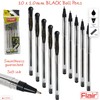 FLAIR FX 10 x 1.0mm Tip Dark BLACK Ballpoint Pens