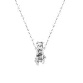 Dangling Dog Cute Breeds Pendant Necklace Pet Lovers Memorial Jewelry on 925 Sterling Silver Adjustable Chain (Schnauzer)