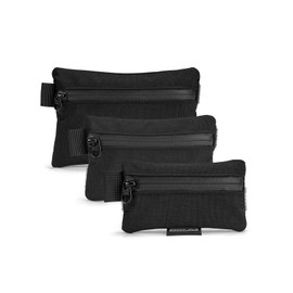 TACTICAL GEEK Storage A5 EDC Storage Bag Set, Multipurpose Hooks and Loops EDC Gadget Bag, Utility Small Tool Bag, Separator Bag Organiser for Daily Use, 500d Nylon Black, small storage bag