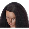 Pwwdada Maniqui Cabeza Cabello Natural 2# Negro 40 Cm Pwwdada