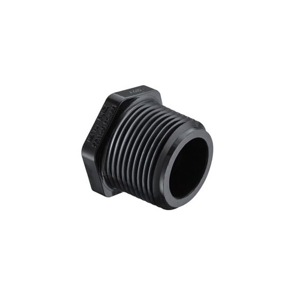 Spears PVC Pipe Fitting, Plug, Schedule 40, Black, NPT Male