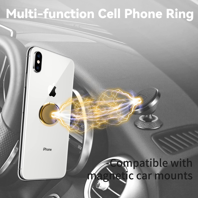 Metal Cell Phone Ring Holder Finger Ring Stand, 360 Degree