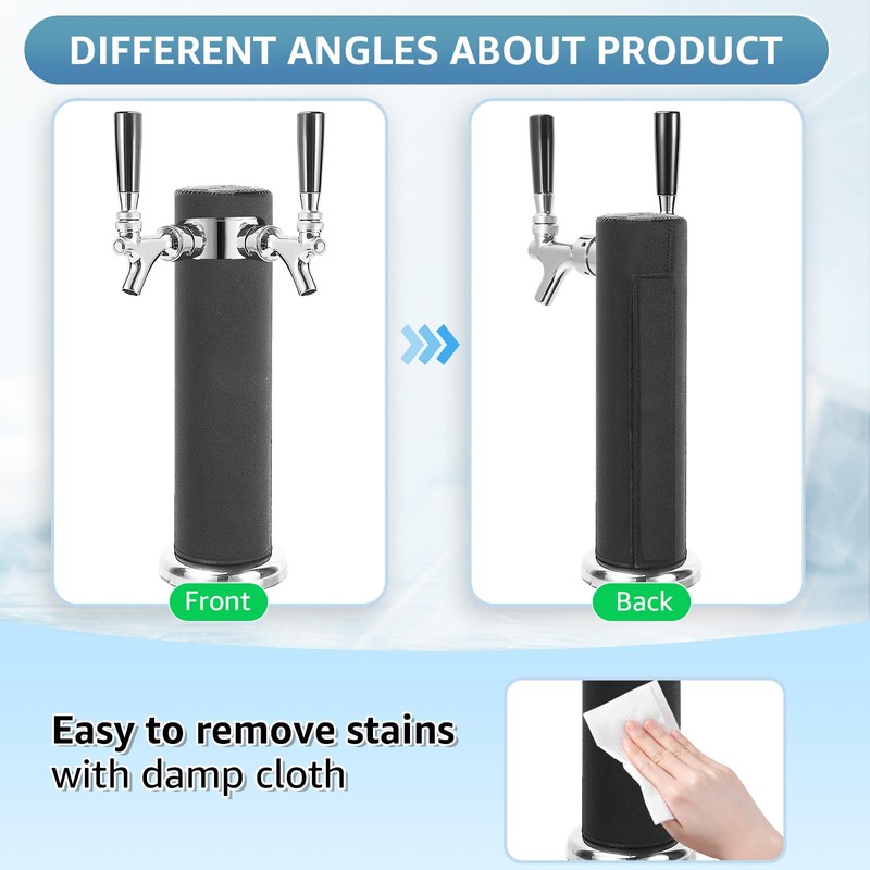Beer Tower Cooler Insulator, Kegerator Tower Insulator Sleeve for 3”