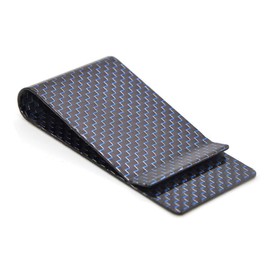 Medifier Carbon Fiber Money Clip Wallet Business Credit Card Cash Glossy Holder L Blue