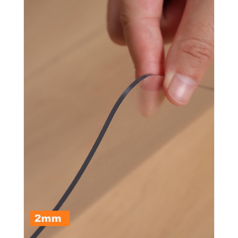 ZPAI Small Clear Area Mat, 3'×3' PVC Waterproof Hard Floor
