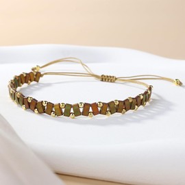 KELITCH Women Tila Glod Beads Bracelets Colorful Miyuki Friendship Stackable Bracelets