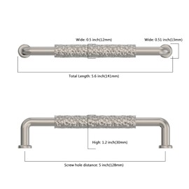 Asidrama 10 Pack 5 Inch(128mm) Brushed Satin Nickel Cabinet pulls Kitchen Cabinet Handles, Cabinet Pulls Kitchen Cabinet Hardware for Cupboard Drawer Pulls