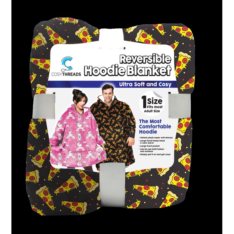 Premium Hoodie Blanket Reversible - One Size Fits All, Bubble