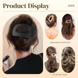 8 Packs Hair Clips, French Concord Flat Hair Clips, Curved Claw Clips for Women Girls, Lay Down Claw Clips, Valentine's Day Gifts Accessories