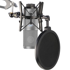ATR2500X Microphone Spider with Pop Protection, Shock Mount Matching Microphone Stand for Audio-Technica ATR 2500X and ATR2500 USB Microphone by YOUSHARES
