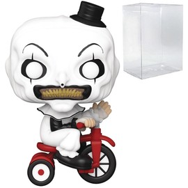 POP Movies: Terrifier - Art The Clown with Bike Funko Vinyl Figure (Bundled with Compatible Box Protector Case) Multicolor 3.75 inches