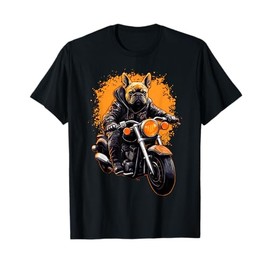 French Bulldog Frenchie Biker Motocross Motorcycle Biking T-Shirt
