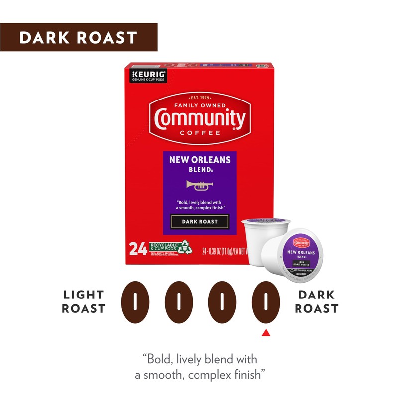 Community Coffee New Orleans Blend 24 Count Coffee Pods, Special