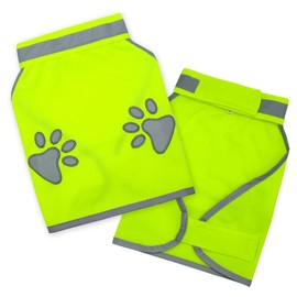 Doggie Style Store Yellow Hi-Vis High Visibility Fluorescent Dog Pet Puppy Safety Vest 5 Sizes Reflective Top Hi Vis Night Jacket Coat Shirt Size XXL