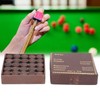Leather Snooker Cue Tips, 11mm Maroon Soft High Density Cue