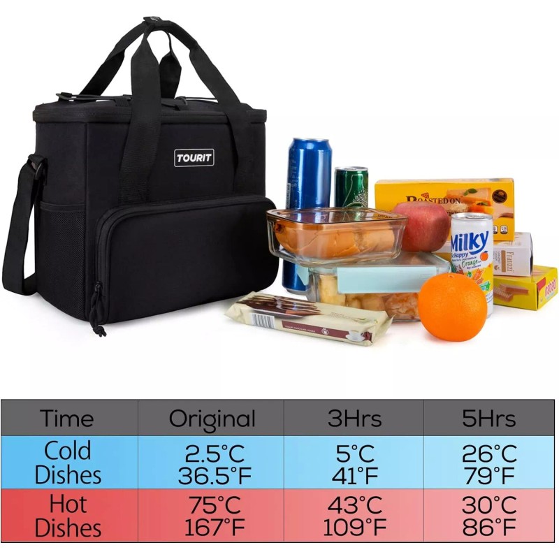 TOURIT Large Insulated Cooler Bag 14.6L Waterproof Easy Carry For