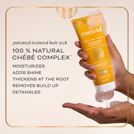 Cheribe Hydrating Shampoo with 100% Natural Chebe Complex + Prebiotics, Restores Moisture & Boosts Shine For All Hair Textures 2A-4C & Porosities, Sulfate Free Cleanser For Damaged Hair, 8 fl oz