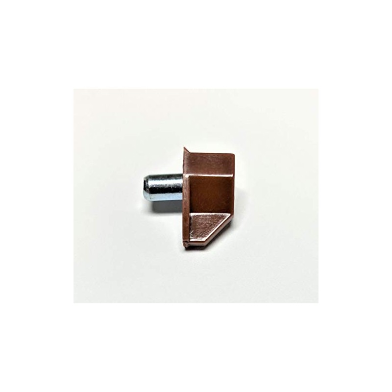 5mm Plastic Shelf Support with Steel Pin, Brown - 25