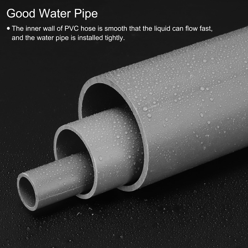 MECCANIXITY 2.5 Inch PVC Rigid Tube Round Pipe Tubing Hardware
