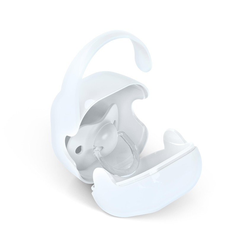 Suavinex Portaciuccio Neonato per 2 Ciucci, Wild&Free Blu, +0 Mesi