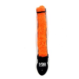 Vtar Vegan Guitar Strap, Electric Acoustic Bass & 6 Free Pics (Orange Faux Fur)