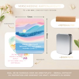 BIROYAL Motivational Cards with Wooden Stand